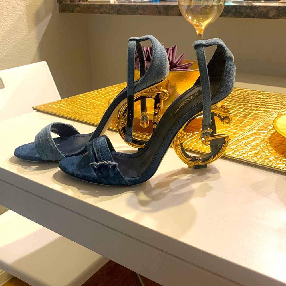 Dolce and Gabbana denim D&G heels